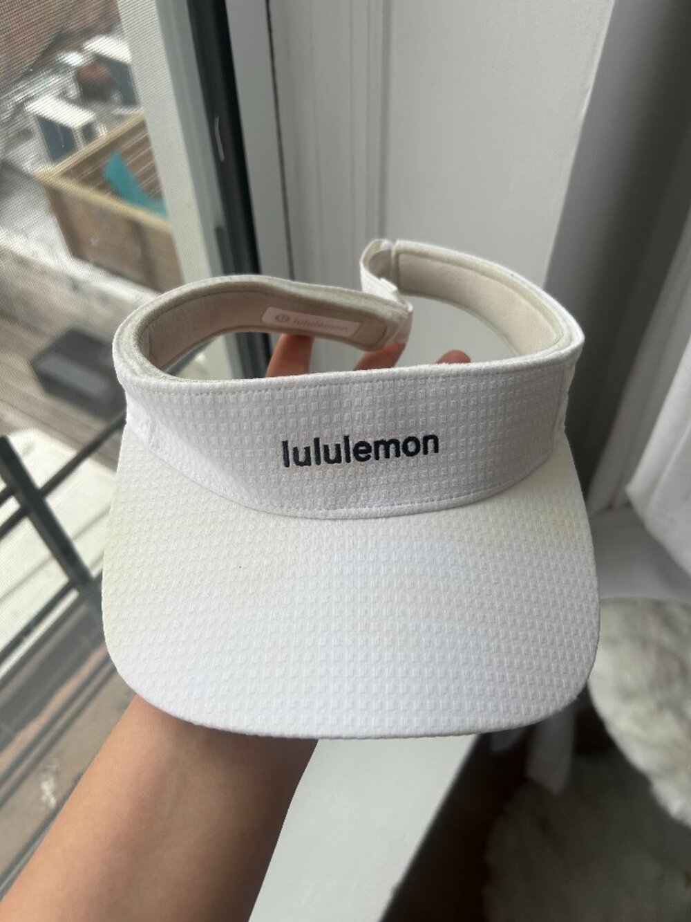 Lululemon White Visor Adjustable One Size